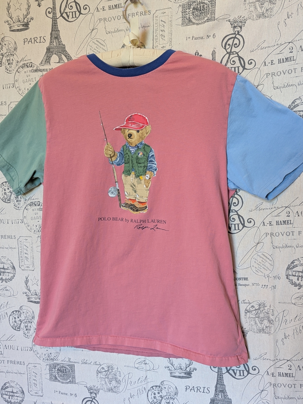 Polo by Ralph Lauren Kids Colorblock Polo Bear Tee - Size Youth XL